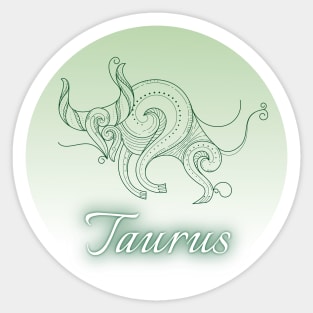 Spherical Zodiac Taurus Sticker